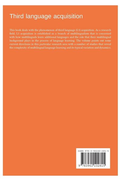 Produktbild: Third language acquisition: Age, proficiency and multilingualism
