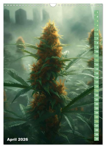 Produktbild: Rauschende Aussichten - Der ultimative Cannabis-Kalender (Wandkalender 2026 DIN A3 hoch), CALVENDO Monatskalender