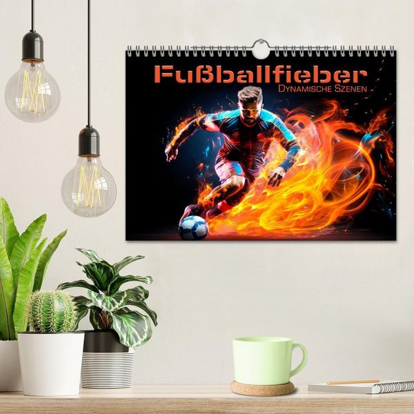 Produktbild: FU&szlig;BALLFIEBER Dynamische Szenen (Wandkalender 2026 DIN A4 quer), CALVENDO Monatskalender