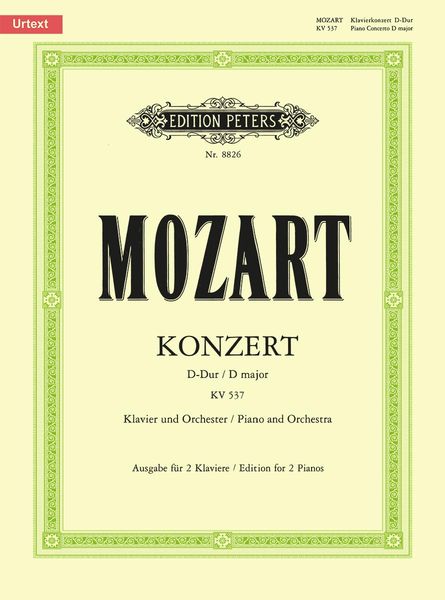 Produktbild: Mozart, W: Piano Concerto No. 26 in D K537 Coronation (Editi