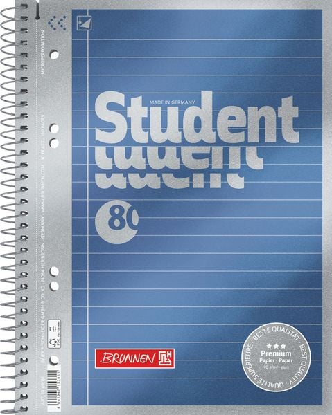 Produktbild: Brunnen Collegeblock Student Premium