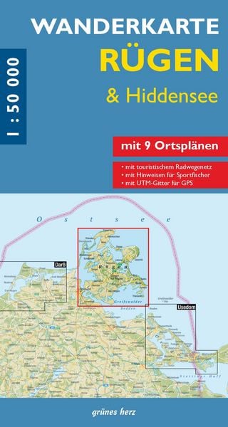 Produktbild: Wanderkarte R&uuml;gen & Hiddensee