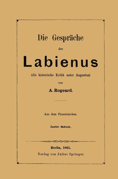 Produktbild: Die Gespr&auml;che des Labienus