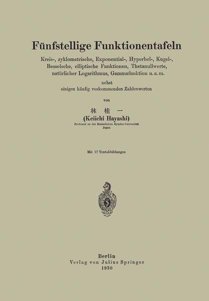 Produktbild: F&uuml;nfstellige Funktionentafeln