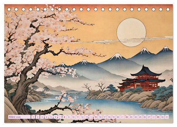 Produktbild: Hanami in Japan (Tischkalender 2026 DIN A5 quer), CALVENDO Monatskalender