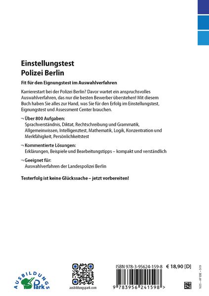 Produktbild: Einstellungstest Polizei Berlin
