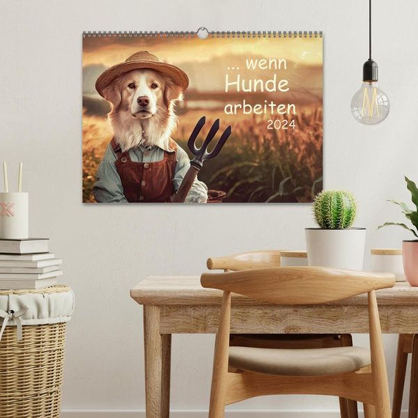 Produktbild: Wenn Hunde arbeiten (Wandkalender 2026 DIN A3 quer), CALVENDO Monatskalender