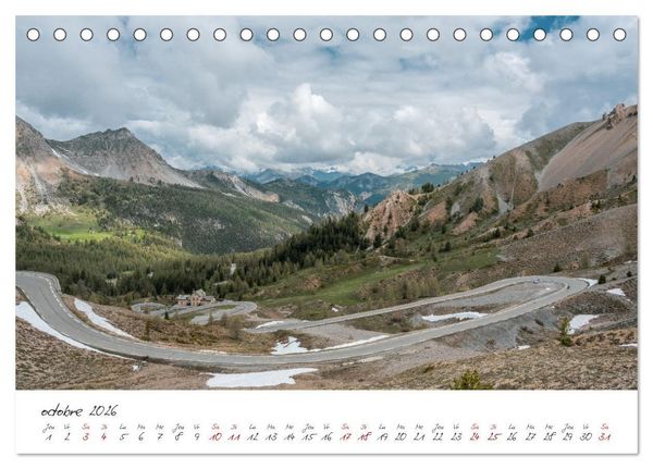 Produktbild: Le col de l'Izoard sur la route des Grandes Alpes (Calendrier de bureau 2026 DIN A5 vertical), CALVENDO calendrier mensuel