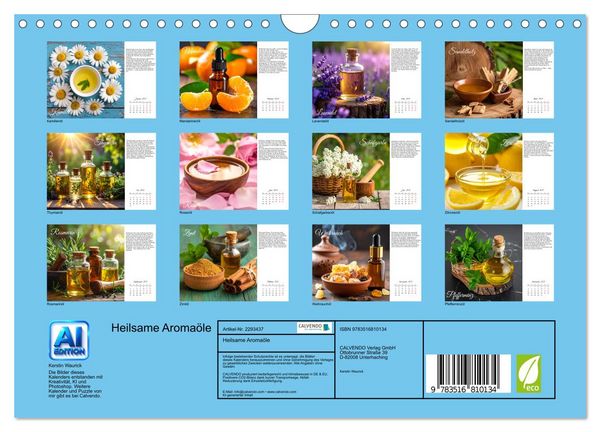 Produktbild: Heilsame Aroma&ouml;le (Wandkalender 2027 DIN A4 quer), CALVENDO Monatskalender