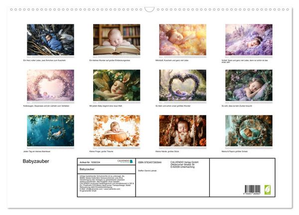 Produktbild: Babyzauber (Wandkalender 2026 DIN A2 quer), CALVENDO Monatskalender