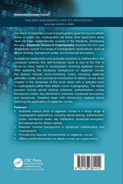 Produktbild: Algebraic Curves in Cryptography