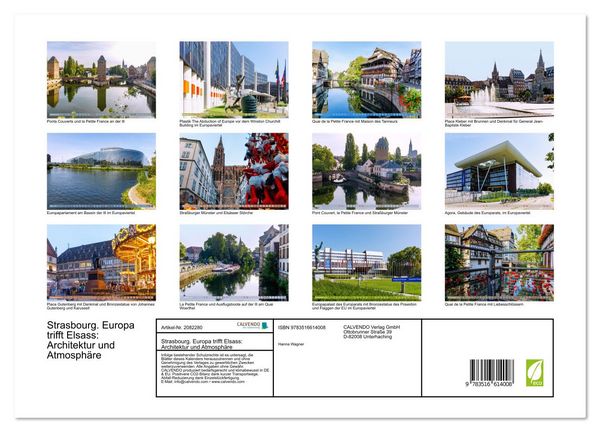 Produktbild: Strasbourg. Europa trifft Elsass: Architektur und Atmosph&auml;re (Wandkalender 2026 DIN A3 quer), CALVENDO Monatskalender