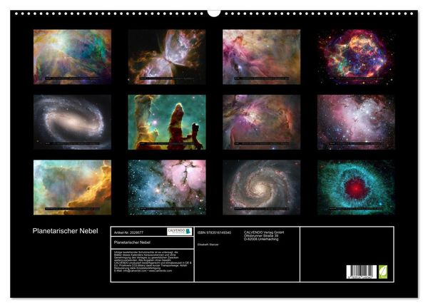 Produktbild: Planetarischer Nebel (Wandkalender 2026 DIN A2 quer), CALVENDO Monatskalender