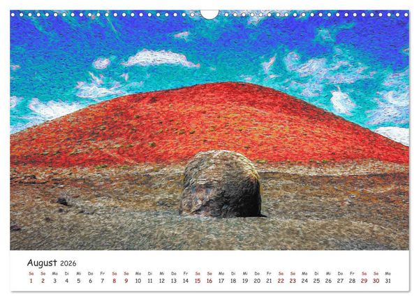 Produktbild: Lanzarote & La Graciosa - Im Stil von Vicent van Gogh (Wandkalender 2026 DIN A3 quer), CALVENDO Monatskalender