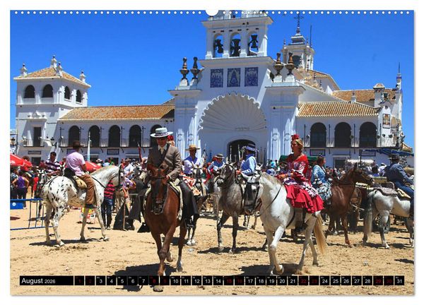 Produktbild: El Rocio - Andalusiens faszinierende Wallfahrt (Wandkalender 2026 DIN A2 quer), CALVENDO Monatskalender