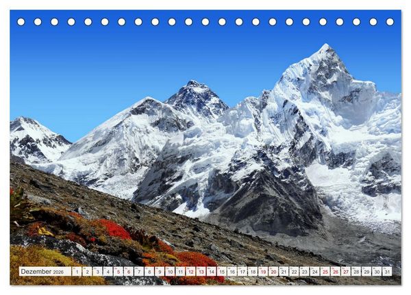 Produktbild: Berge - Die sch&ouml;nsten Gipfel der Welt (Tischkalender 2026 DIN A5 quer), CALVENDO Monatskalender