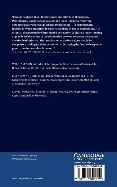 Produktbild: Corporate Governance and the Global Financial Crisis