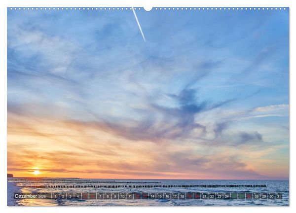 Produktbild: Sonnenunterg&auml;nge an Ostseek&uuml;ste und Bodden (Wandkalender 2026 DIN A2 quer), CALVENDO Monatskalender