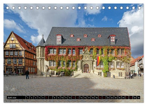 Produktbild: Fachwerkstadt Quedlinburg (Tischkalender 2026 DIN A5 quer), CALVENDO Monatskalender