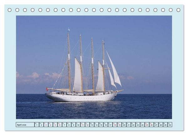 Produktbild: Segelschulschiffe aus aller Welt (Tischkalender 2026 DIN A5 quer), CALVENDO Monatskalender