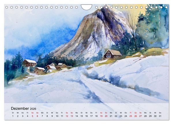 Produktbild: Aquarell auf Reisen - mit Eckard Funck (Wandkalender 2026 DIN A4 quer), CALVENDO Monatskalender