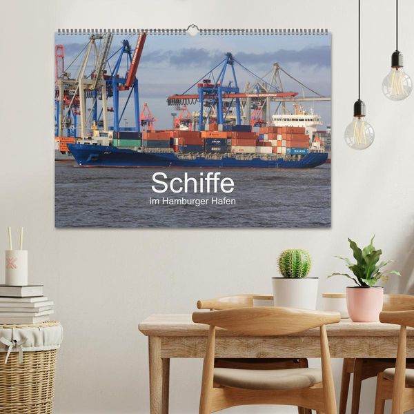 Produktbild: Schiffe im Hamburger Hafen (Wandkalender 2026 DIN A2 quer), CALVENDO Monatskalender