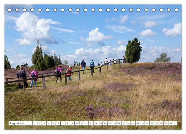 Produktbild: Die L&uuml;neburger Heide - Ausflugsziel im Norden (Tischkalender 2027 DIN A5 quer), CALVENDO Monatskalender