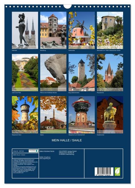 Produktbild: MEIN HALLE / SAALE (Wandkalender 2027 DIN A3 hoch), CALVENDO Monatskalender