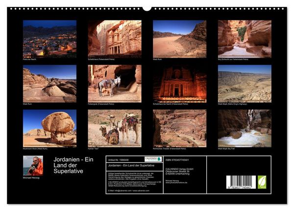 Produktbild: Jordanien - Ein Land der Superlative (hochwertiger Premium Wandkalender 2026 DIN A2 quer), Kunstdruck in Hochglanz