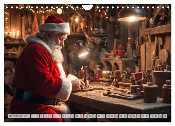 Produktbild: Durch das Jahr mit dem Weihnachtsmann (Wandkalender 2026 DIN A4 quer), CALVENDO Monatskalender