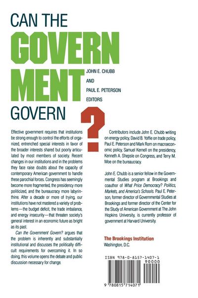Produktbild: Can the Government Govern?