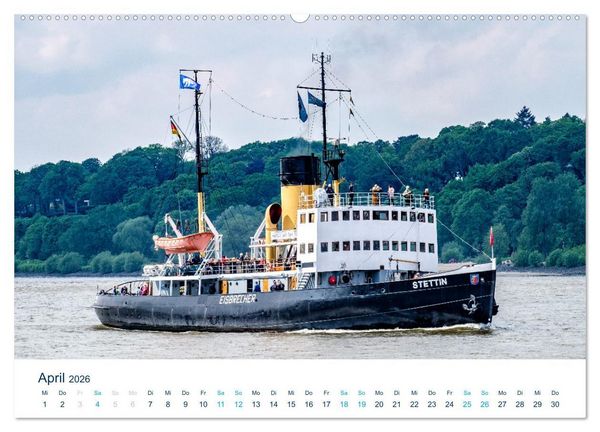Produktbild: Schiffe gucken im Hamburger Hafen (hochwertiger Premium Wandkalender 2026 DIN A2 quer), Kunstdruck in Hochglanz