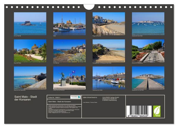 Produktbild: Saint Malo - Stadt der Korsaren (Wandkalender 2026 DIN A4 quer), CALVENDO Monatskalender