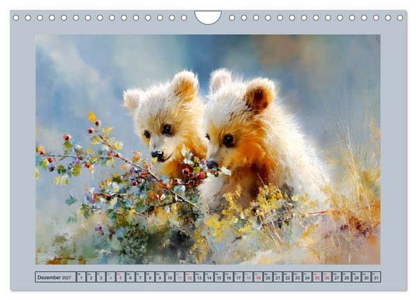Produktbild: B&auml;renkinder. Kleine Waldseelen im Licht der Natur (Wandkalender 2027 DIN A4 quer), CALVENDO Monatskalender