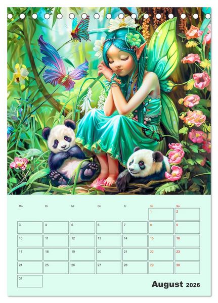 Produktbild: Elfenkinder der Natur - Niedlicher Termin-Planer f&uuml;r das Jahr (Tischkalender 2026 DIN A5 hoch), CALVENDO Monatskalender