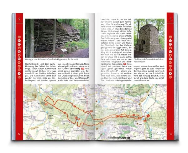 Produktbild: KOMPASS Wanderf&uuml;hrer Naturpark Teutoburger Wald mit Wiehen- und Eggegebirge, 55 Touren