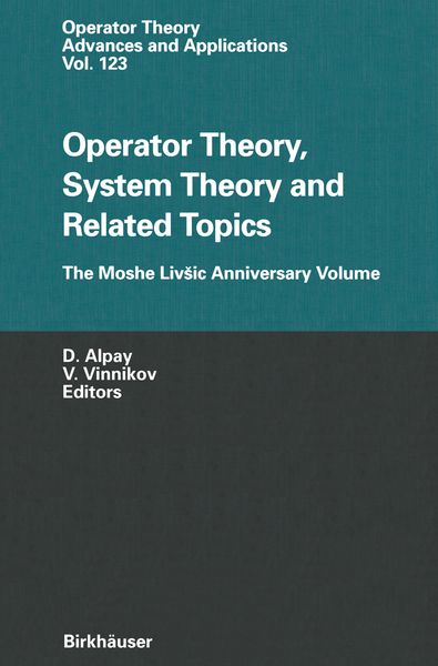 Produktbild: Operator Theory, System Theory and Related Topics