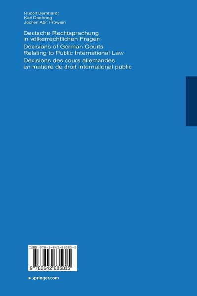 Produktbild: Deutsche Rechtsprechung in v&ouml;lkerrechtlichen Fragen / Decisions of German Courts Relating to Public International Law / D&eacute;cisions des cours allemandes en mati&eacute;re de droit international public 1976&ndash;1980