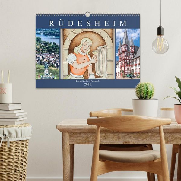 Produktbild: R&uuml;desheim - Rhein, Riesling, Romantik (Wandkalender 2026 DIN A3 quer), CALVENDO Monatskalender