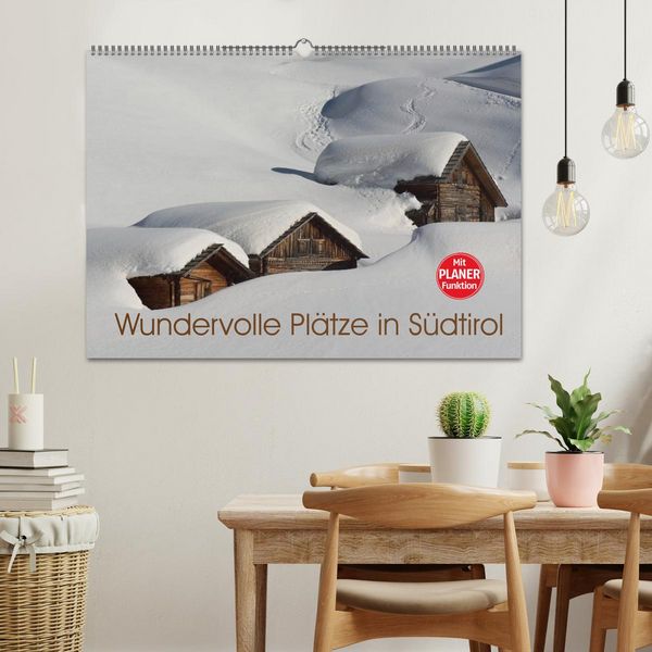 Produktbild: Wundervolle Pl&auml;tze in S&uuml;dtirol (Wandkalender 2026 DIN A2 quer), CALVENDO Monatskalender