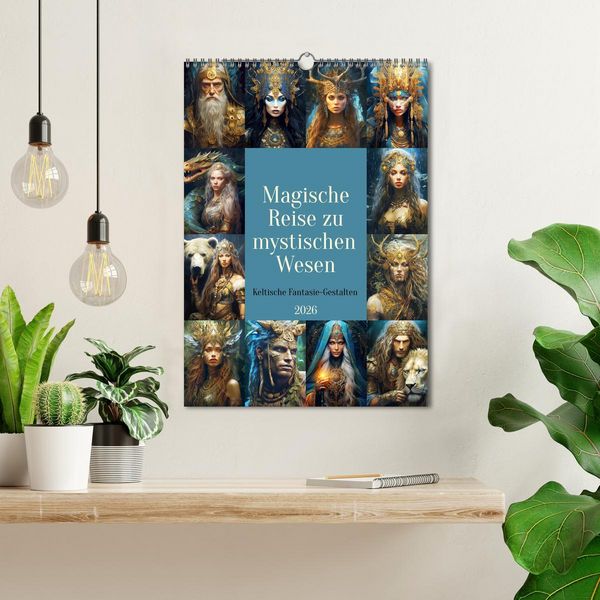 Produktbild: Magische Reise zu mystischen Wesen. Keltische Fantasie-Gestalten (Wandkalender 2026 DIN A3 hoch), CALVENDO Monatskalender