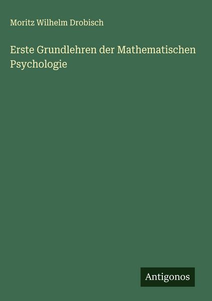 Produktbild: Erste Grundlehren der Mathematischen Psychologie