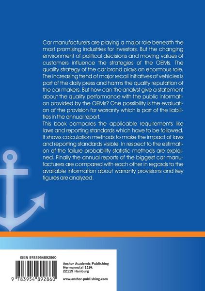 Produktbild: The Dilemma between Quality Reputation and Risk Prevention: Warranty Provisions of Car Manufacturers