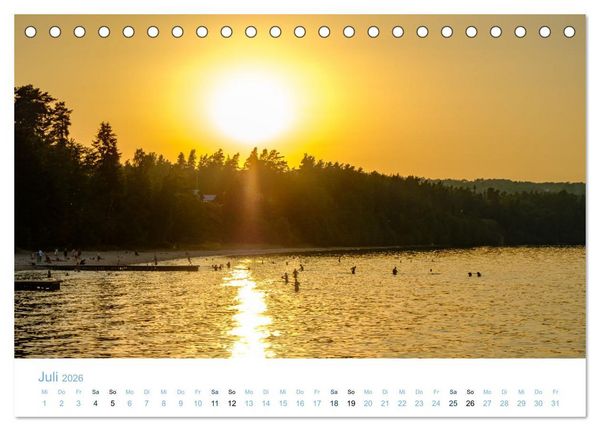 Produktbild: Schwedens Seen (Tischkalender 2026 DIN A5 quer), CALVENDO Monatskalender