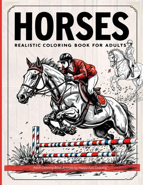 Produktbild: Realistic horses coloring book