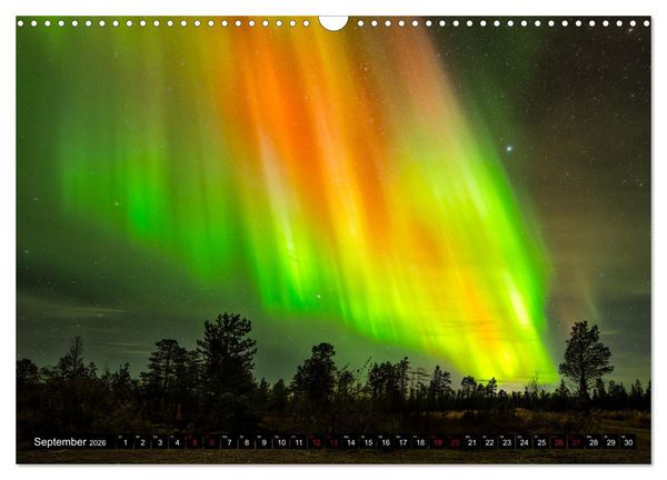 Produktbild: AURORA BOREALIS tanzt (Wandkalender 2026 DIN A3 quer), CALVENDO Monatskalender