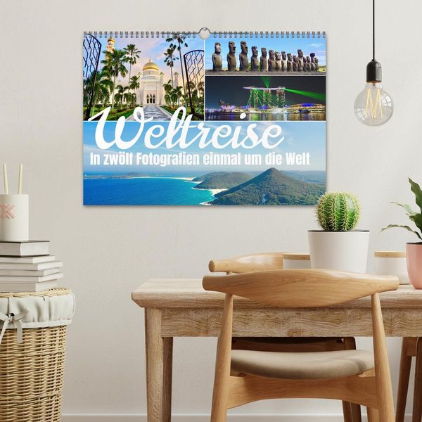 Produktbild: Weltreise, in zw&ouml;lf Fotografien einmal um die Welt (Wandkalender 2026 DIN A3 quer), CALVENDO Monatskalender