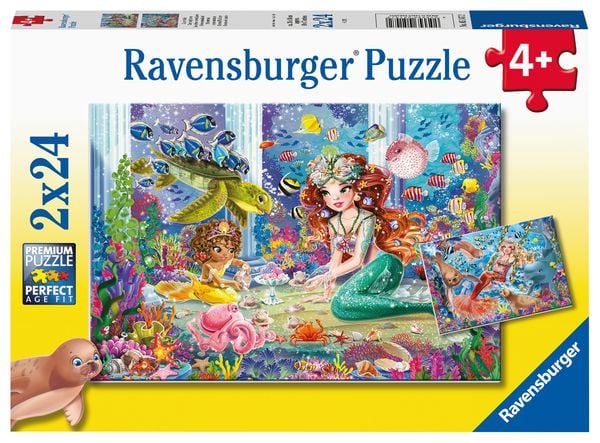 Puzzle Ravensburger Zauberhafte Meerjungfrauen 2 X 24 Teile