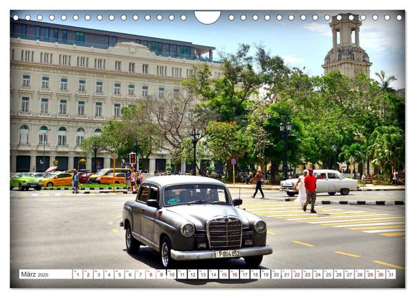 Produktbild: Best of Ponton - Der Klassiker von Mercedes-Benz in Kuba (Wandkalender 2025 DIN A4 quer), CALVENDO Monatskalender