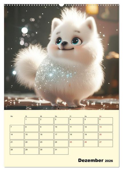 Produktbild: Entz&uuml;ckende Hunde. Liebliche Cartoons zum Schmunzeln (hochwertiger Premium Wandkalender 2026 DIN A2 hoch), Kunstdruck in Hochglanz